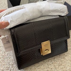 RARE- Coach Snakeskin Hutton Shoulder Bag